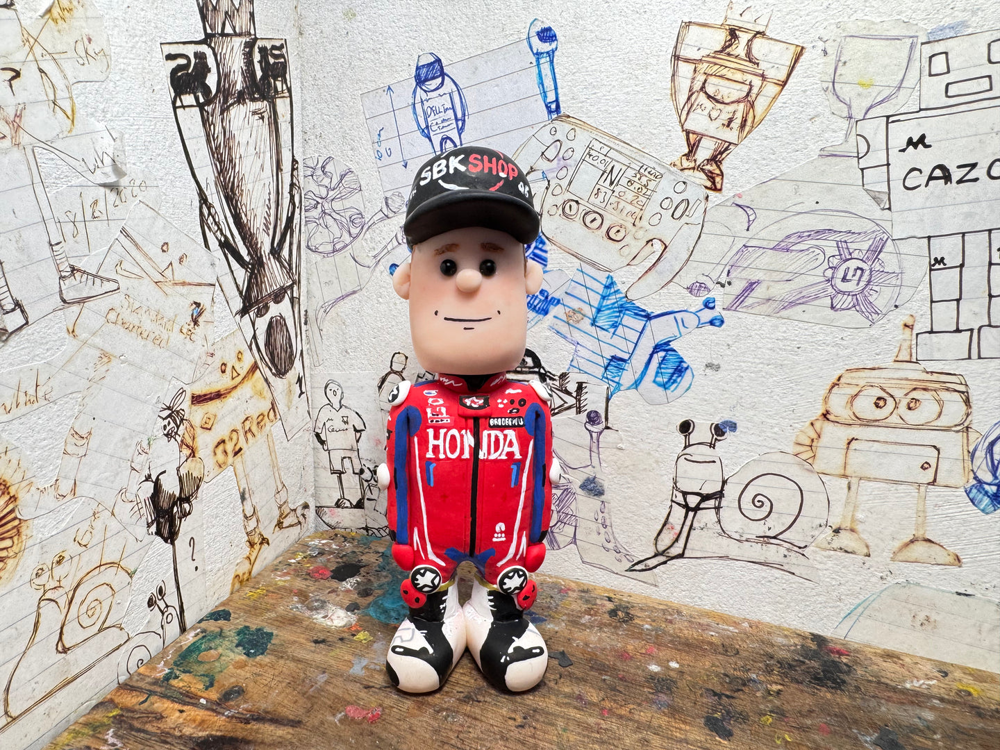Tommy Bridewell cartoon character with moving head 2025