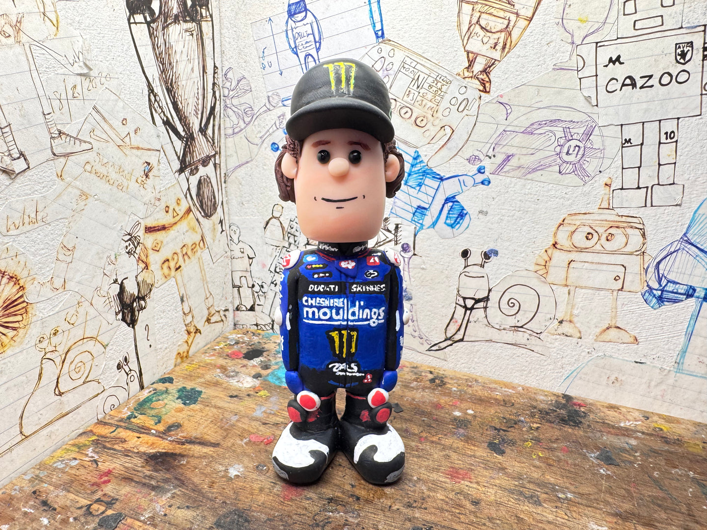 Rory Skinner cartoon character with moving head 2025