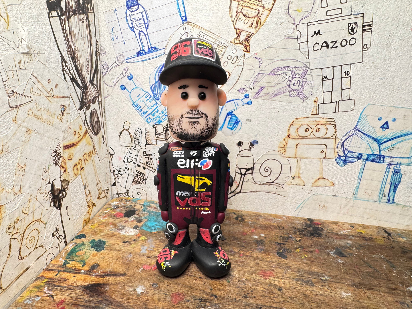 Jake Dixon motogp 2 cartoon character with moving head