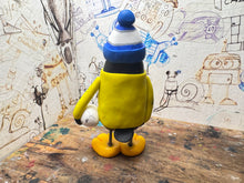 Load image into Gallery viewer, Peterborough United goalkeeper penguin 2025/2026 with football and woolly hat (yellow)
