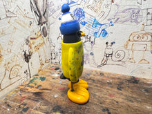 Load image into Gallery viewer, Peterborough United goalkeeper penguin 2025/2026 with football and woolly hat (yellow)
