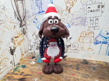 Load image into Gallery viewer, Doggy &amp; hat with Christmas Santa jumper
