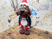 Load image into Gallery viewer, Doggy &amp; hat with Christmas Santa jumper
