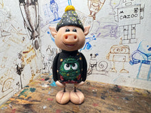 Load image into Gallery viewer, Pig with panthers hat with Christmas jumper
