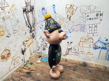 Load image into Gallery viewer, Pig with panthers hat with Christmas jumper
