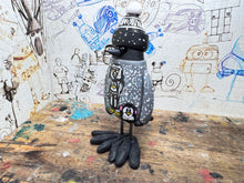 Load image into Gallery viewer, Notts County magpie Christmas jumper with woolly hat
