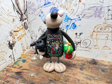 Load image into Gallery viewer, Gromit in his Christmas jumper and present
