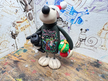 Load image into Gallery viewer, Gromit in his Christmas jumper and present
