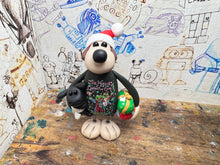 Load image into Gallery viewer, Gromit in his Christmas jumper and present
