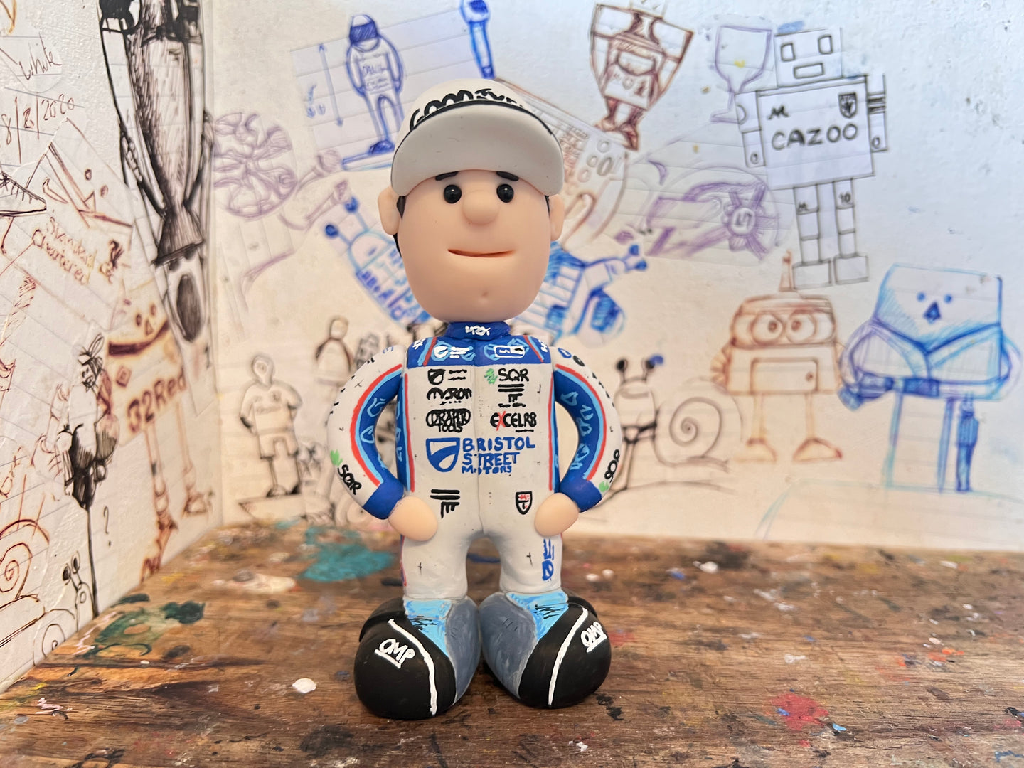 Tom Chilton in his 2023 btcc race suit (cartoon, driver)