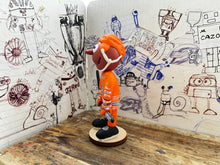 Load image into Gallery viewer, Morph in his Sheffield Steelers kit 2022 with helmet and Ice hockey stick kit handmade
