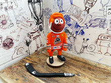 Load image into Gallery viewer, Morph in his Sheffield Steelers kit 2022 with helmet and Ice hockey stick kit handmade
