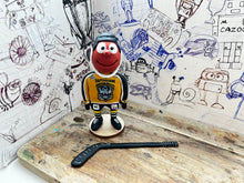 Load image into Gallery viewer, Morph in his Nottingham panther kit 2022 with helmet and Ice hockey stick kit handmade
