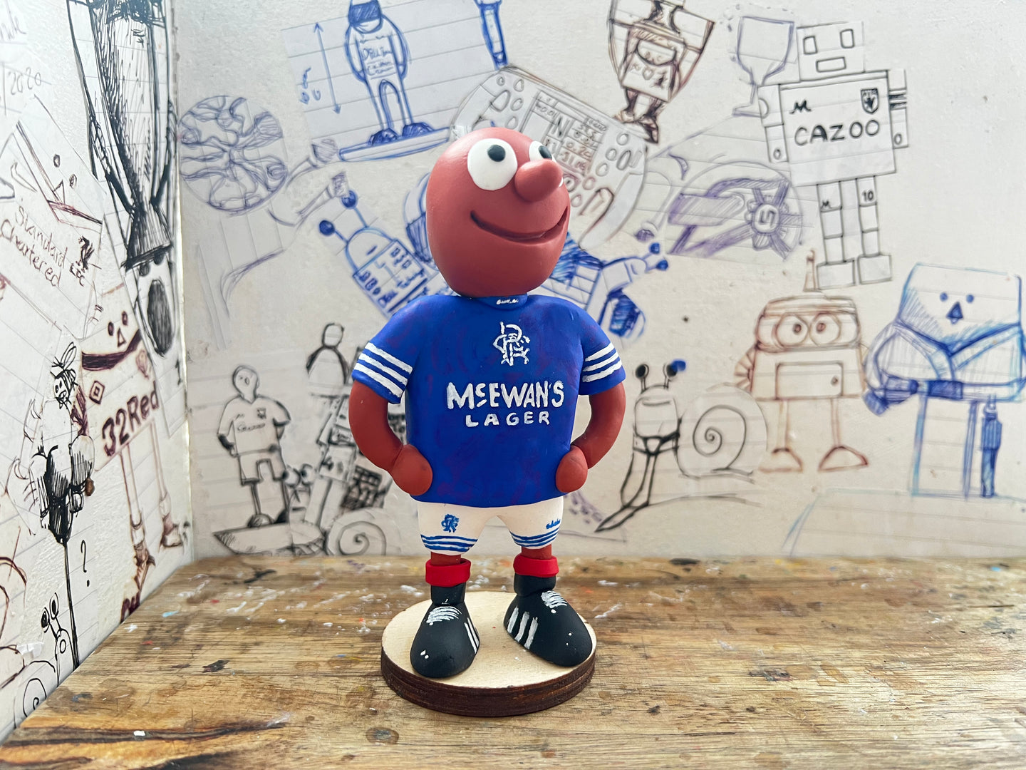 Morph in his Rangers kit 1994 full kit