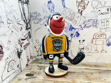 Load image into Gallery viewer, Morph in his Nottingham panther kit 2022 with helmet and Ice hockey stick kit handmade
