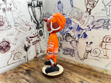 Load image into Gallery viewer, Morph in his Sheffield Steelers kit 2022 with helmet and Ice hockey stick kit handmade
