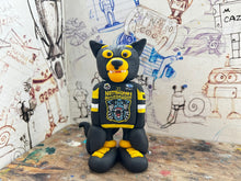 Load image into Gallery viewer, Panther in his Nottingham panthers black jersey
